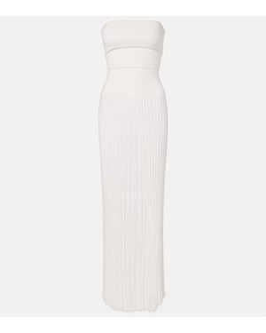Christopher Esber Maxikleid Slash Aus Rippstrick - Weiß