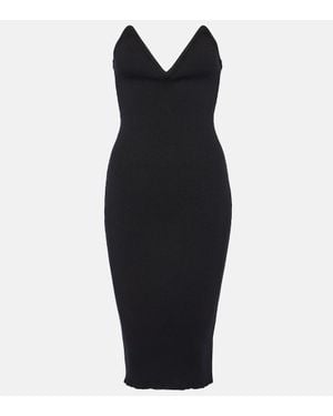 Coperni Bustier Knit Midi Dress - Black