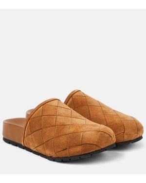 Bottega Veneta Zuecos Reggie De Ante Intrecciato - Marrón