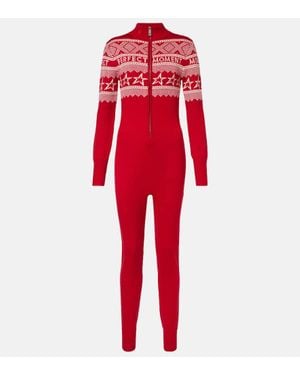 Perfect Moment Ski-Overall Aus Wolle - Rot