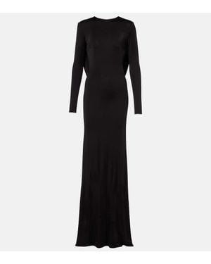 The New Arrivals Ilkyaz Ozel Roisin Draped Open-Back Gown - Black