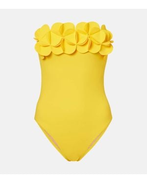 Karla Colletto Maillot De Bain Tess A Fleurs - Jaune