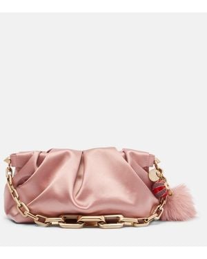 Christian Louboutin Schultertasche Eva Small Aus Satin - Pink
