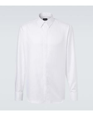 Giorgio Armani Cotton Twill Shirt - White