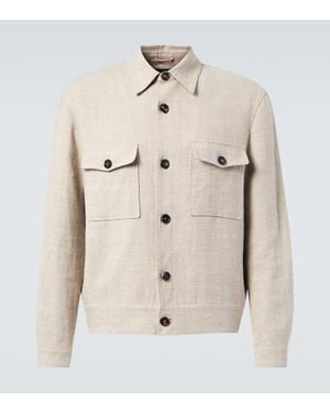 Loro Piana Blouson Clem Aus Canvas - Natur