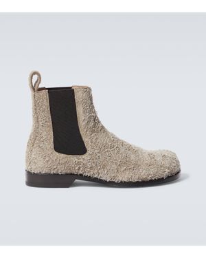 Loewe Campo Brushed Suede Chelsea Boots - Natural