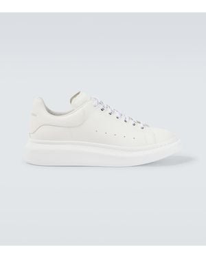 McQueen Oversized Leather Sneakers - White