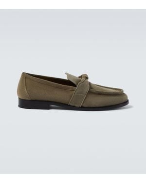 Bottega Veneta Loafers Astaire Knot Aus Veloursleder - Grün
