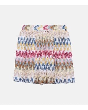 Missoni Shorts Aus Haekelstrick - Weiß