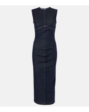 Sportmax Geranio Denim Midi Dress - Blue