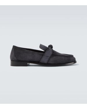 Bottega Veneta Loafers Astaire Knot Aus Veloursleder - Schwarz