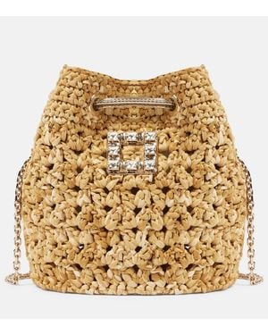 Roger Vivier Secchiello Tres Vivier Effetto Rafia - Neutro