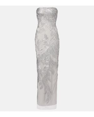 Monique Lhuillier Abito Lungo - Bianco