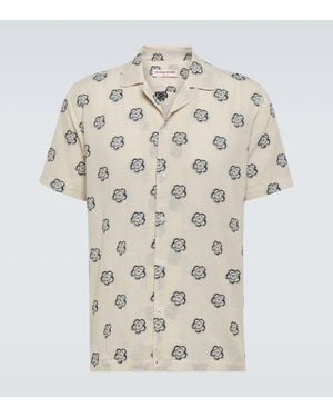Orlebar Brown Marne Cotton-Blend Jacquard Bowling Shirt - Natural