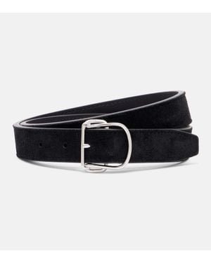 TOTEME Swirl Suede Belt - Black