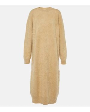 Lisa Yang Amara Cashmere Midi Dress - Natural