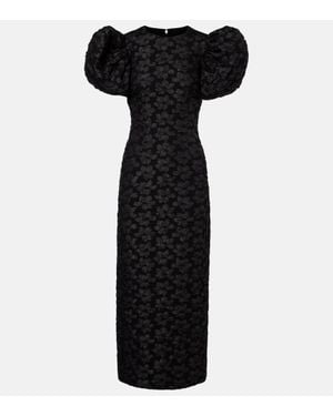 ROTATE BIRGER CHRISTENSEN Midikleid Aus Jacquard - Schwarz
