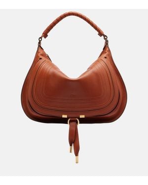 Chloé Marcie Small Leather Shoulder Bag - Red