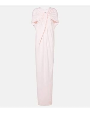 Jil Sander Vestido De Fiesta De Crepe De Jersey Drapeado - Rosa