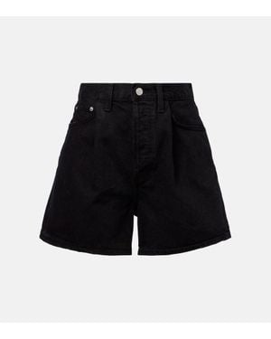 Agolde High-Rise Jeansshorts Rhoda - Schwarz