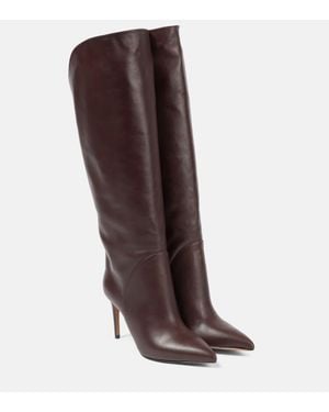 Paris Texas Gaia 85 Leather Knee-High Boots - Brown