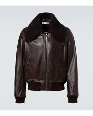 Our Legacy Bomberjacke Pharos Aus Leder - Schwarz