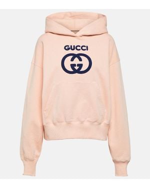 Gucci Cotton Jersey Sweatshirt With Embroidery - Pink