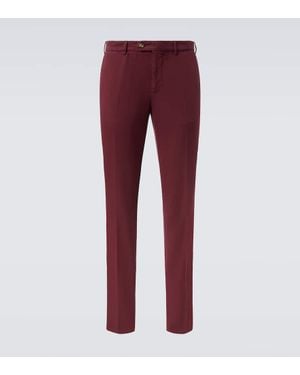 Brunello Cucinelli Hose Aus Baumwoll-Gabardine - Rot