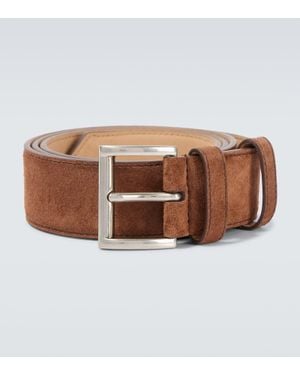Prada Guertel Aus Veloursleder - Braun