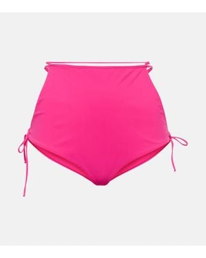 Nensi Dojaka Cutout High-Rise Shorts - Pink