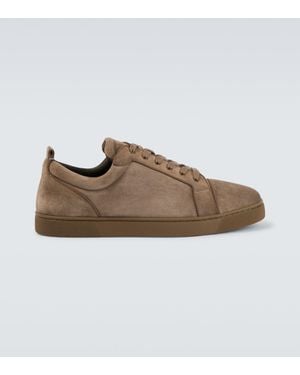 Christian Louboutin Sneakers Louis Junior Aus Veloursleder - Braun