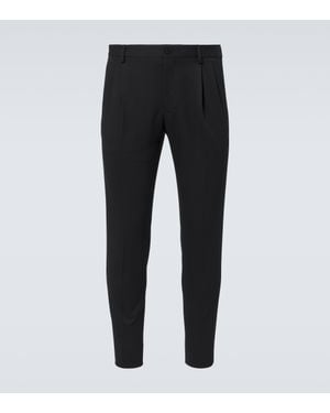 Dolce & Gabbana Wool-blend Gabardine Tuxedo Trousers - Black