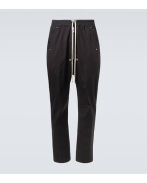 Rick Owens Bela Cotton-Blend Wide-Leg Trousers - Black