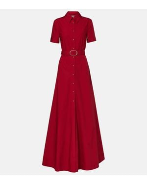 Roland Mouret Cotton Poplin Shirt Dress - Red
