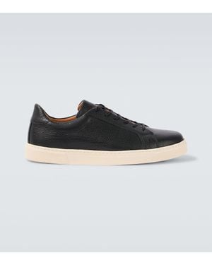 George Cleverley Jack Leather Trainers - Black