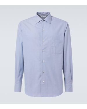 Loro Piana Andre Cotton Oxford Shirt - Blue