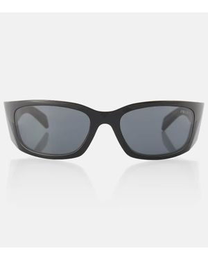 Prada Eckige Sonnenbrille Symbole - Grau