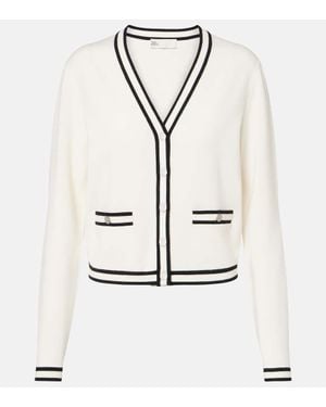 Tory Burch Cardigan Kendra Aus Einem Wollgemisch - Weiß