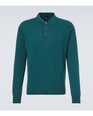 Rubinacci Cashmere Polo Jumper - Green