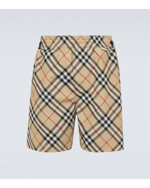 Burberry Check Bermuda Shorts - Natural