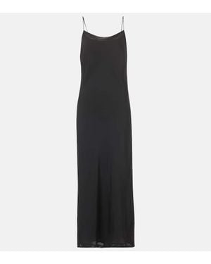 TOTEME Silk Satin Slip Dress - Black
