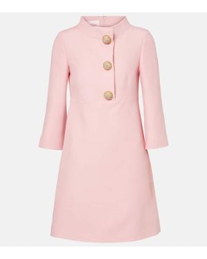 Valentino Crepe Couture Embellished Minidress - Pink