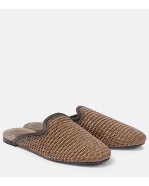 Brunello Cucinelli Monili Mules - Brown