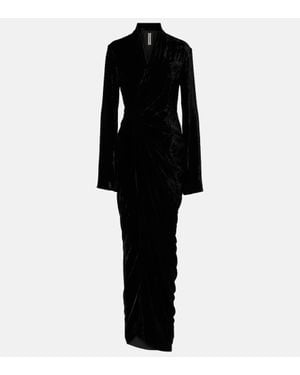 Rick Owens Ruched Gown - Black