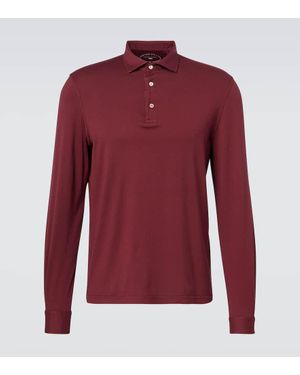 Fedeli Polohemd Zero Aus Baumwoll-Jersey - Rot