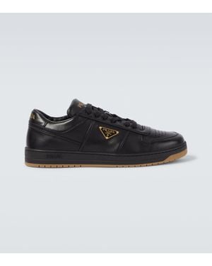 Prada Sneakers Downtown Aus Leder - Schwarz