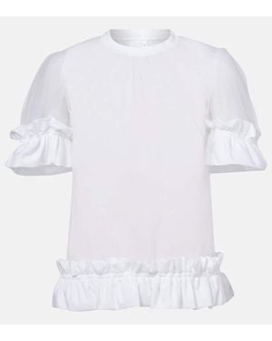 Noir Kei Ninomiya Top Aus Tuell - Weiß