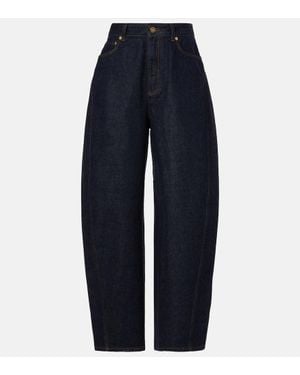 Givenchy High-Rise Wide-Leg Jeans Cocoon - Blau