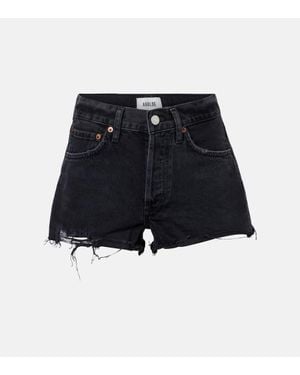 Agolde Shorts Parker Vintage Aus Denim - Schwarz