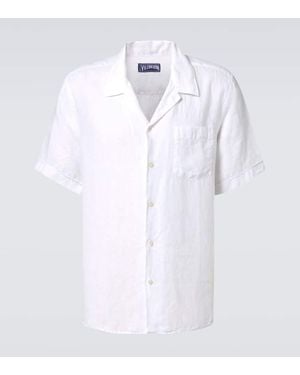 Vilebrequin Charli Linen Bowling Shirt - Blue